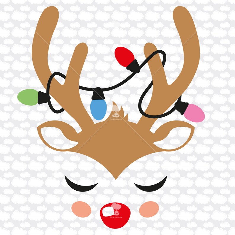 Reindeer face svg SVG reindeer svg rudolph svg baby | Etsy
