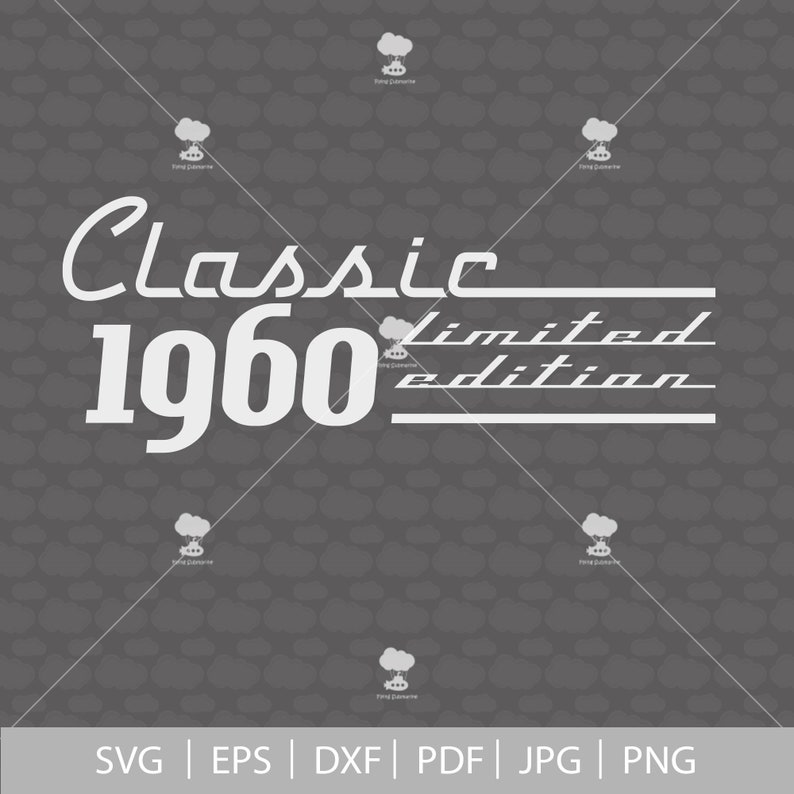 Download 60th birthday svg 1960 svg SVG DXF PDF classic 1960 svg | Etsy