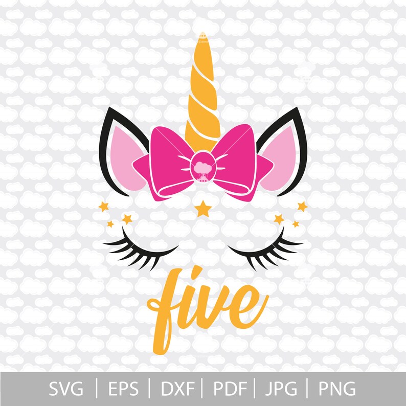 Download Fifth birthday SVG EPS DXF unicorn birthday svg unicorn | Etsy