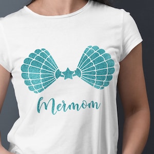 Sirena svg, SVG, DXF, mer mamá svg, descarga digital, imágenes prediseñadas de sirena, camisa de sirena, vacaciones svg, sirena shell svg, mamá svg, verano svg