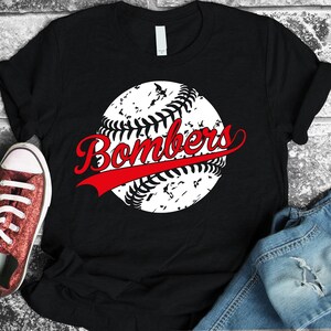 Bombers svg, SVG, clip art, baseball svg, Bombers baseball, baseball mom svg, digital download, baseball shirt, softball svg, distressed svg