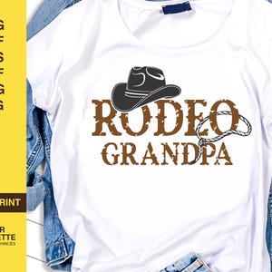 Rodeo Grandpa svg, SVG, Rodeo svg, descarga digital, imprimible, cowboy svg, vaquera svg, sombrero de vaquero, svg desgastado, archivos svg para cricut