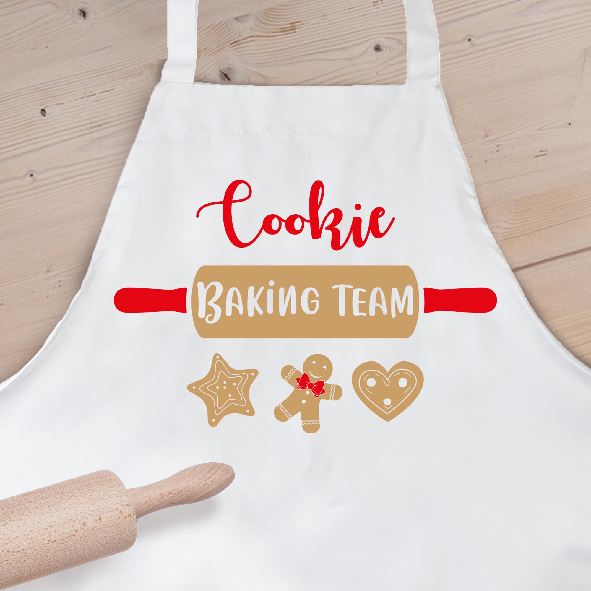 Cookie Baking Team SVG DXF PDF Christmas Apron Christmas Etsy