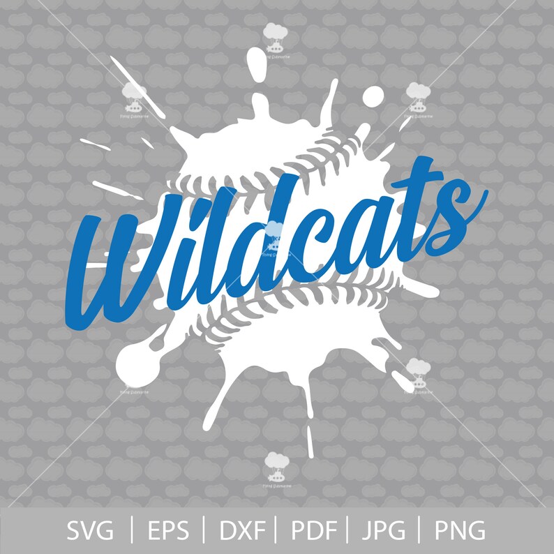 Download Wildcats svg baseball svg SVG paint splatter decal | Etsy