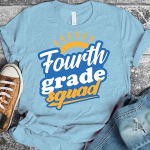 Escuadrón de cuarto grado, SVG, DXF, svg de 4º grado, svg de regreso a la escuela, svg de la escuela, svg de cuarto grado, primer día de escuela, maestro svg, 4º grado
