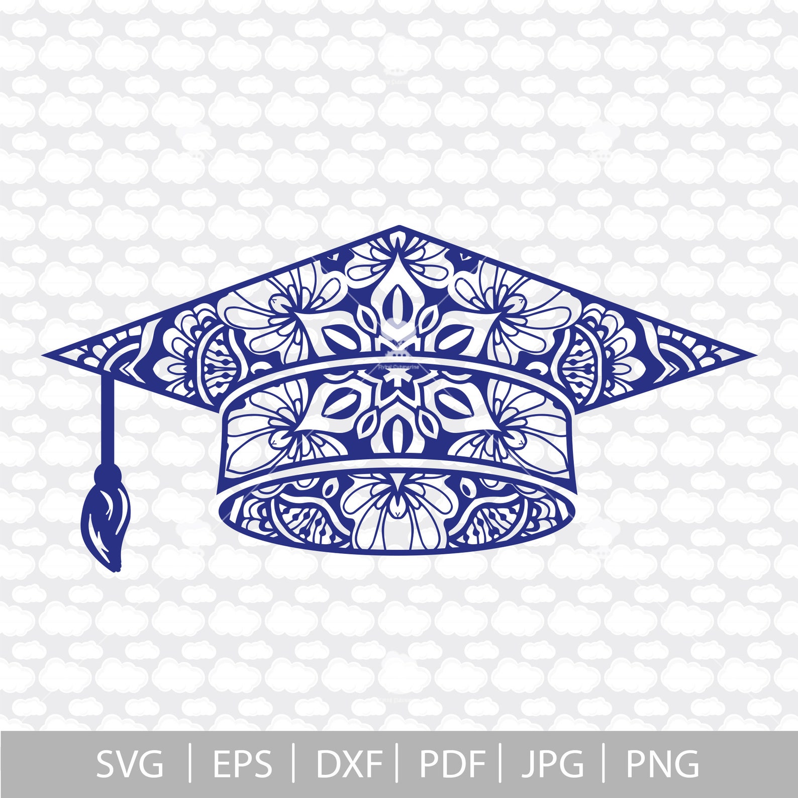 Download Graduation cap svg SVG DXF mandala svg school svg digital ...