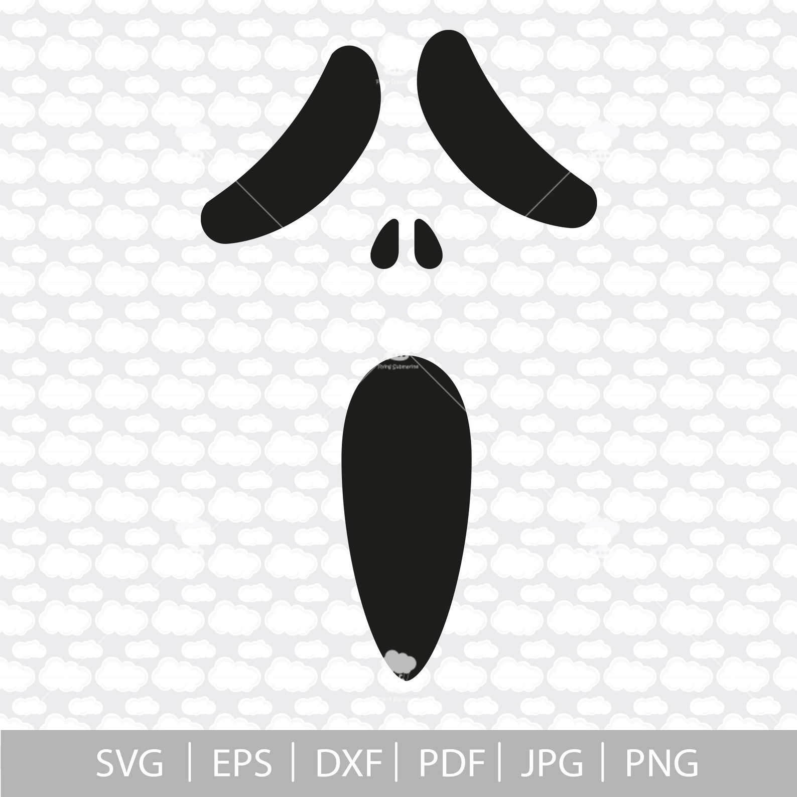 Ghost Face Svg SVG DXF Halloween Svg Scary Svg Scream - Etsy