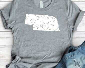 Distressed Nebraska State SVG, DXF, PDF (Digital Download)
