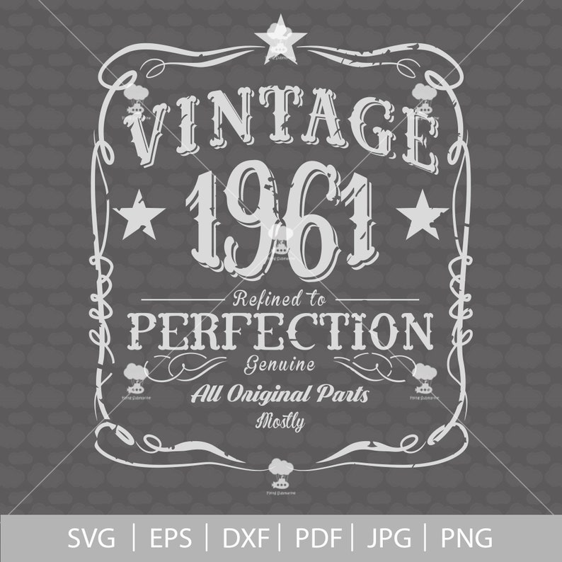 Download 60th birthday svg 1961 svg SVG DXF vintage 1961 svg 60 | Etsy