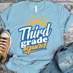 Third grade squad, SVG, 3rd grade svg, back to school svg, school svg, third grade svg, first day of school, 3rd grade squad, teacher svg