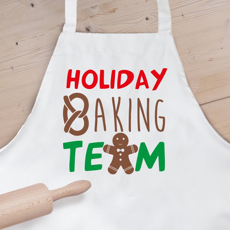 Download Holiday Baking Team SVG DXF PDF christmas apron christmas ...