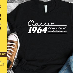 Svg 60e anniversaire, 1964 svg, SVG, DXF, PDF, svg classique de 1964, 60 anniversaire svg, chemise d'anniversaire, cadeau de 60 ans, svg d'anniversaire vintage