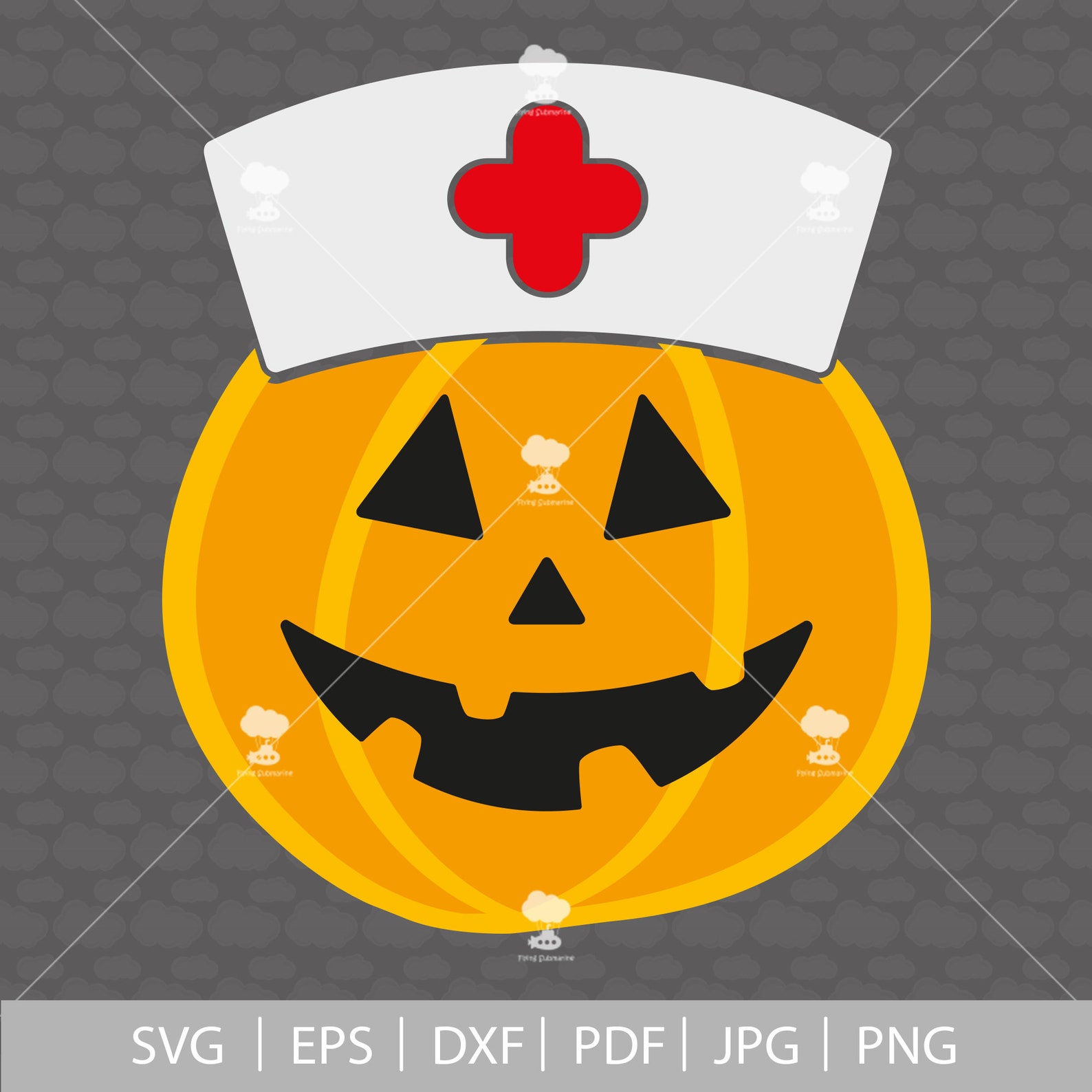 Pumpkin Face Svg, Nurse Svg, SVG, DXF, Halloween Svg, Pumpkin Svg ...