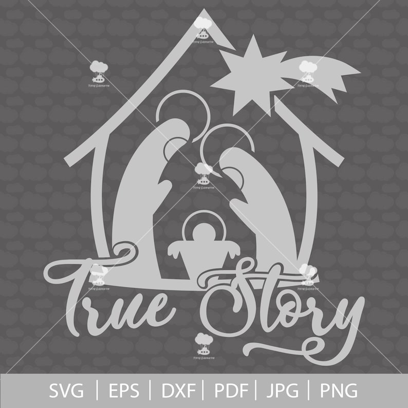 Download True story svg nativity svg SVG DXF christmas svg | Etsy