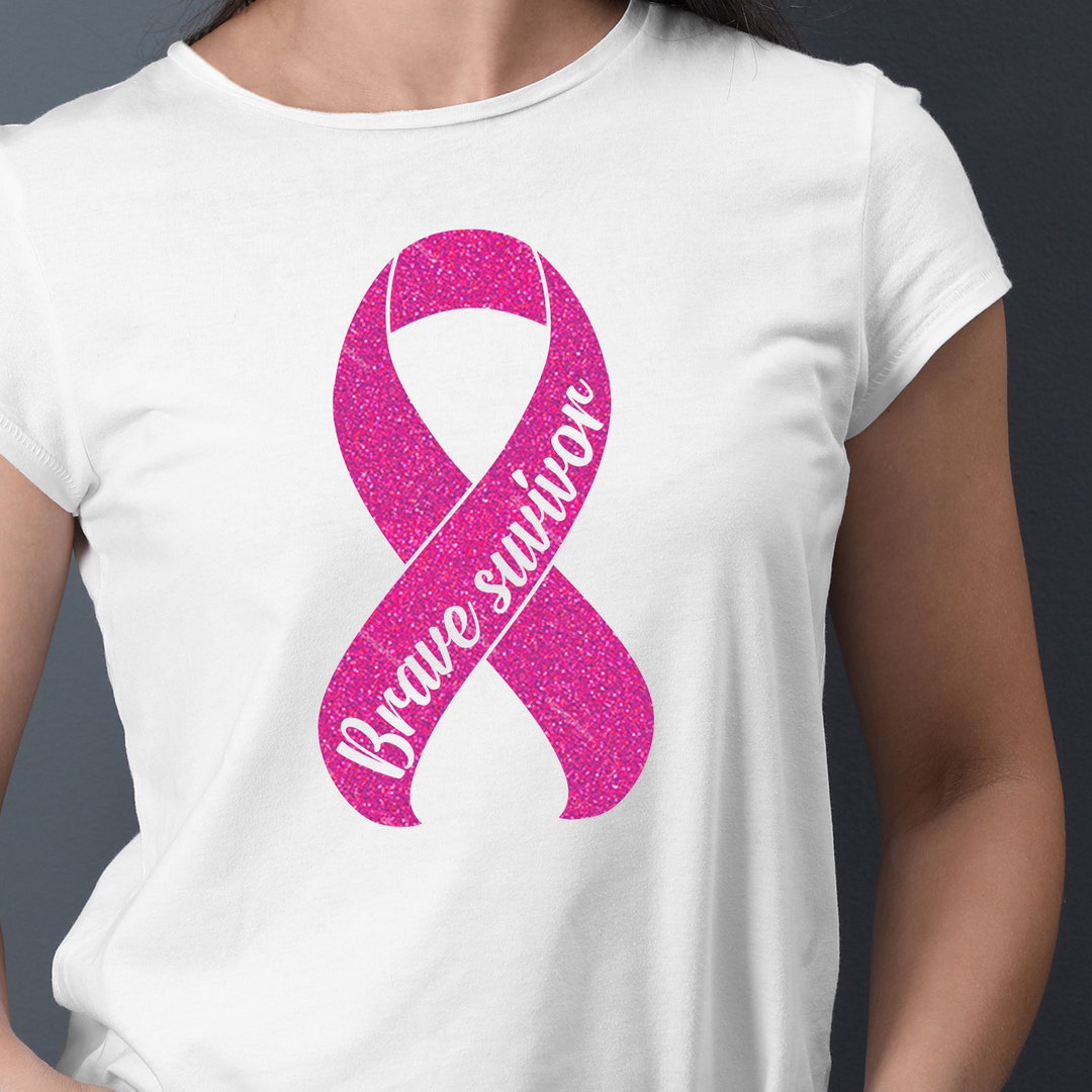 Brave Survivor Breast Cancer Ribbon SVG, DXF, PNG (digital Download) - Etsy