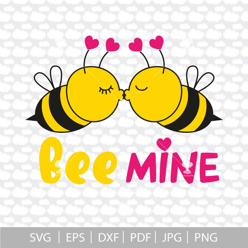Download Bee mine svg DXF SVG valentines day svg bee svg be mine | Etsy