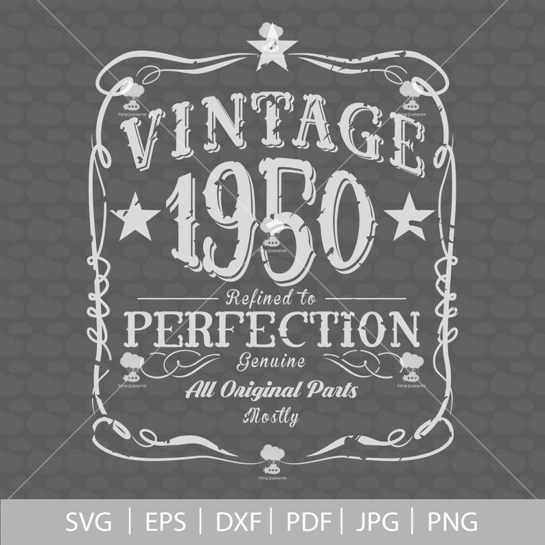 Download 70th birthday svg SVG DXF PDF vintage 1950 svg 70 years | Etsy