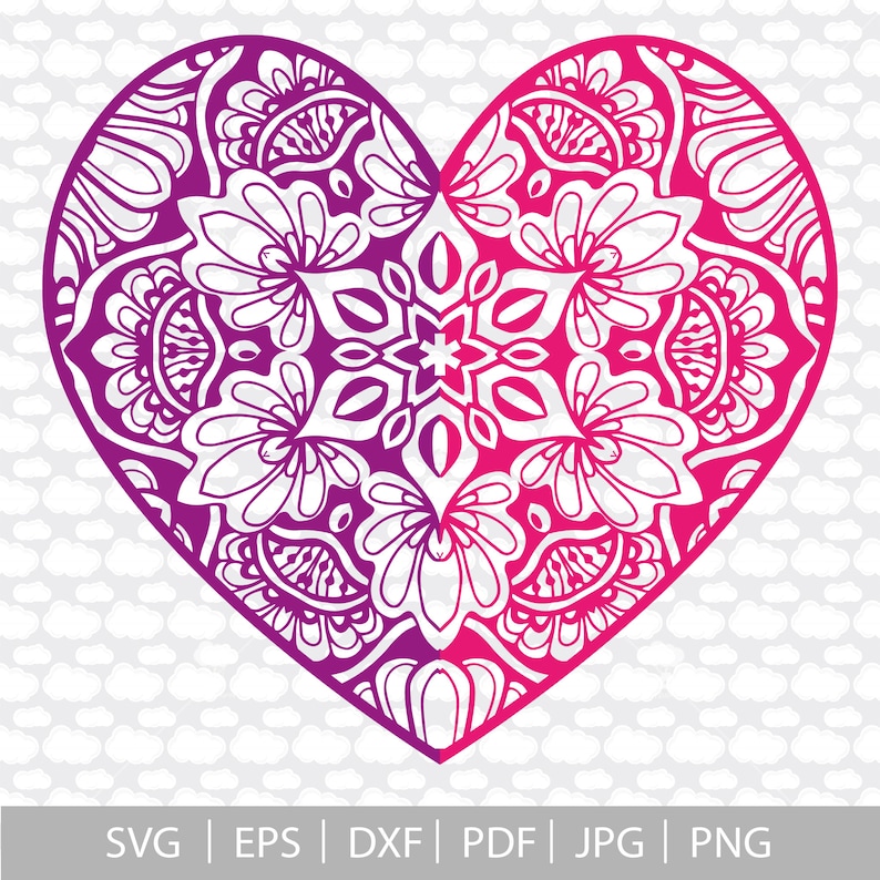 Download Mandala heart svg SVG clip art heart svg Love svg mandala ...