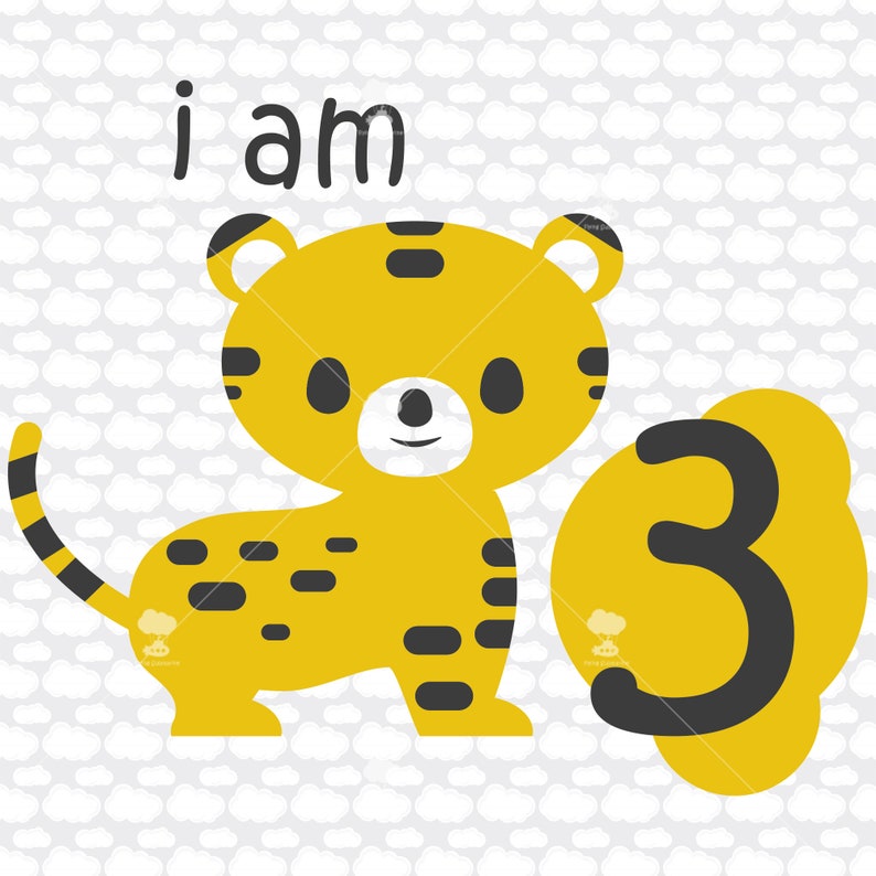 Download Little tiger SVG EPS DXF 3 years birthday svg baby boy | Etsy