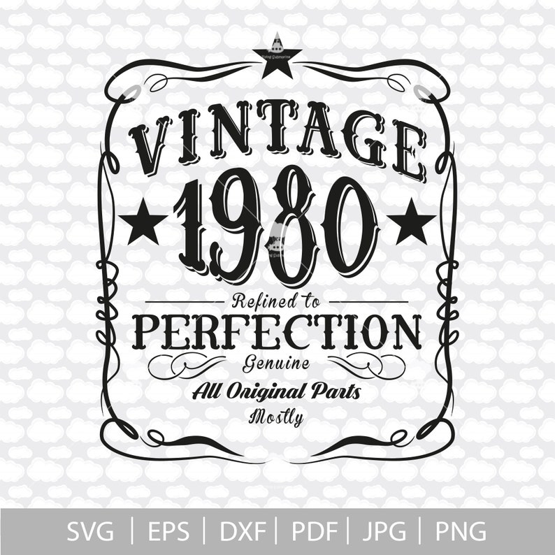 Download 40th birthday svg 1980 svg SVG PDF vintage 1980 svg 40 | Etsy
