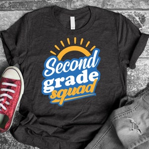 Second grade squad, SVG, DXF, PDF, 2nd grade svg, back to school svg, school svg, second grade svg, first day of school, 2nd grade shirt