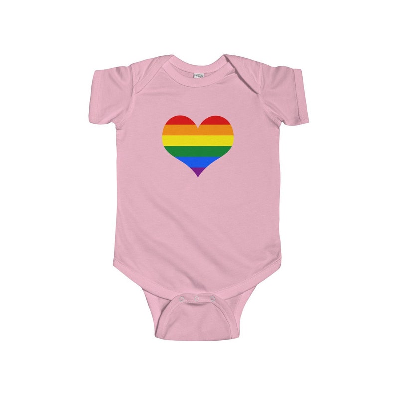 LGBTQ Proud Gay Pride Parade Rainbow Infant Fine Jersey Bodysuit