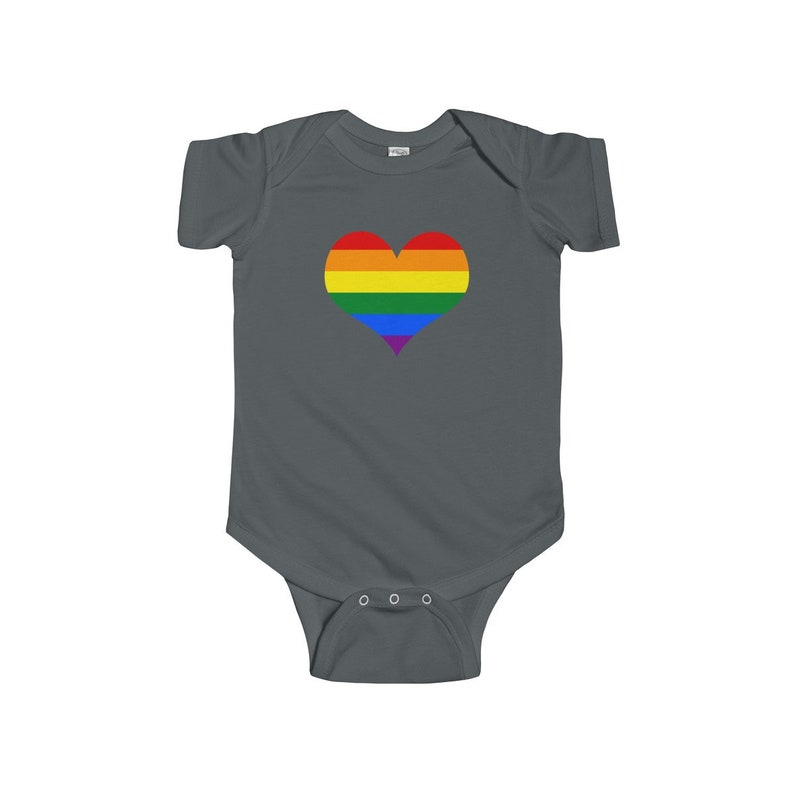 LGBTQ Proud Gay Pride Parade Rainbow Infant Fine Jersey Bodysuit