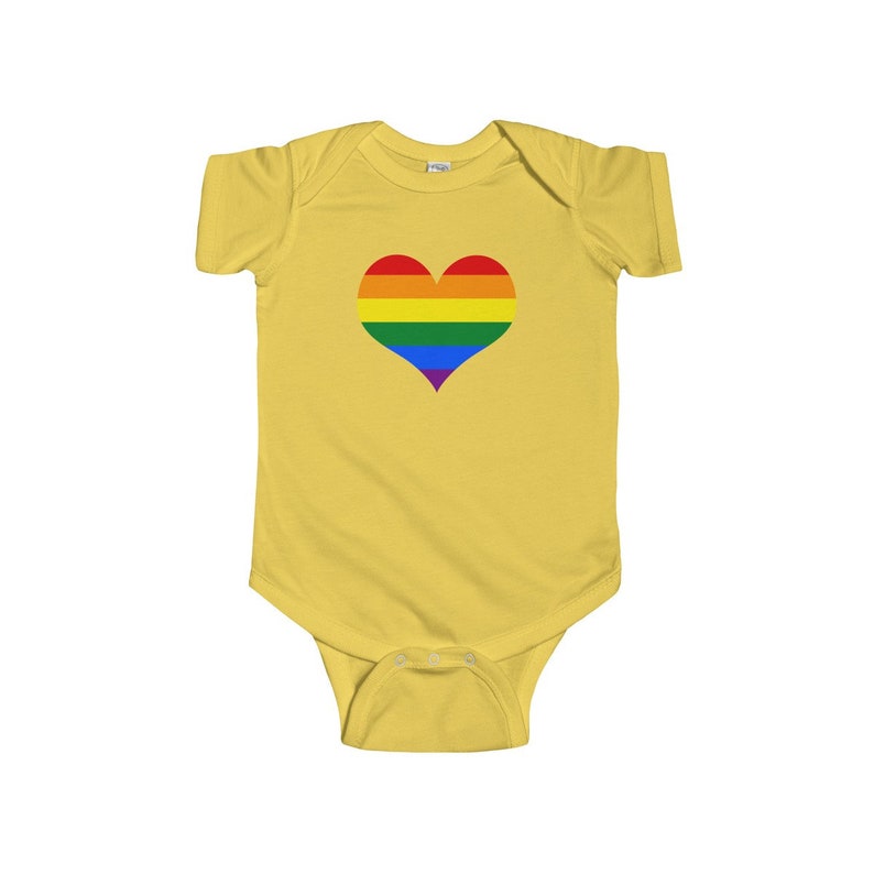 LGBTQ Proud Gay Pride Parade Rainbow Infant Fine Jersey Bodysuit