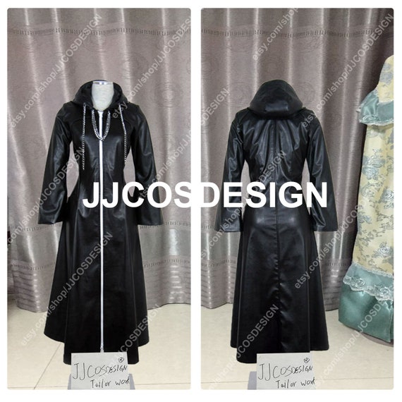 Kingdom Hearts Organization XIII Roxas Zip Jacket Cosplay Costume Cloak Coat