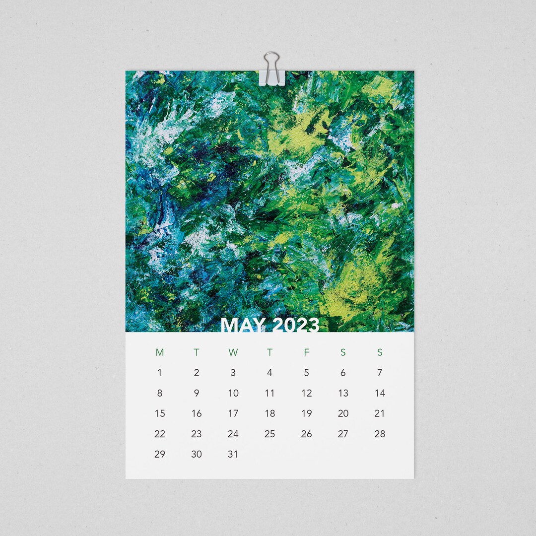 wall-art-calendar-2023-with-abstract-art-monthly-wall-calendar-etsy