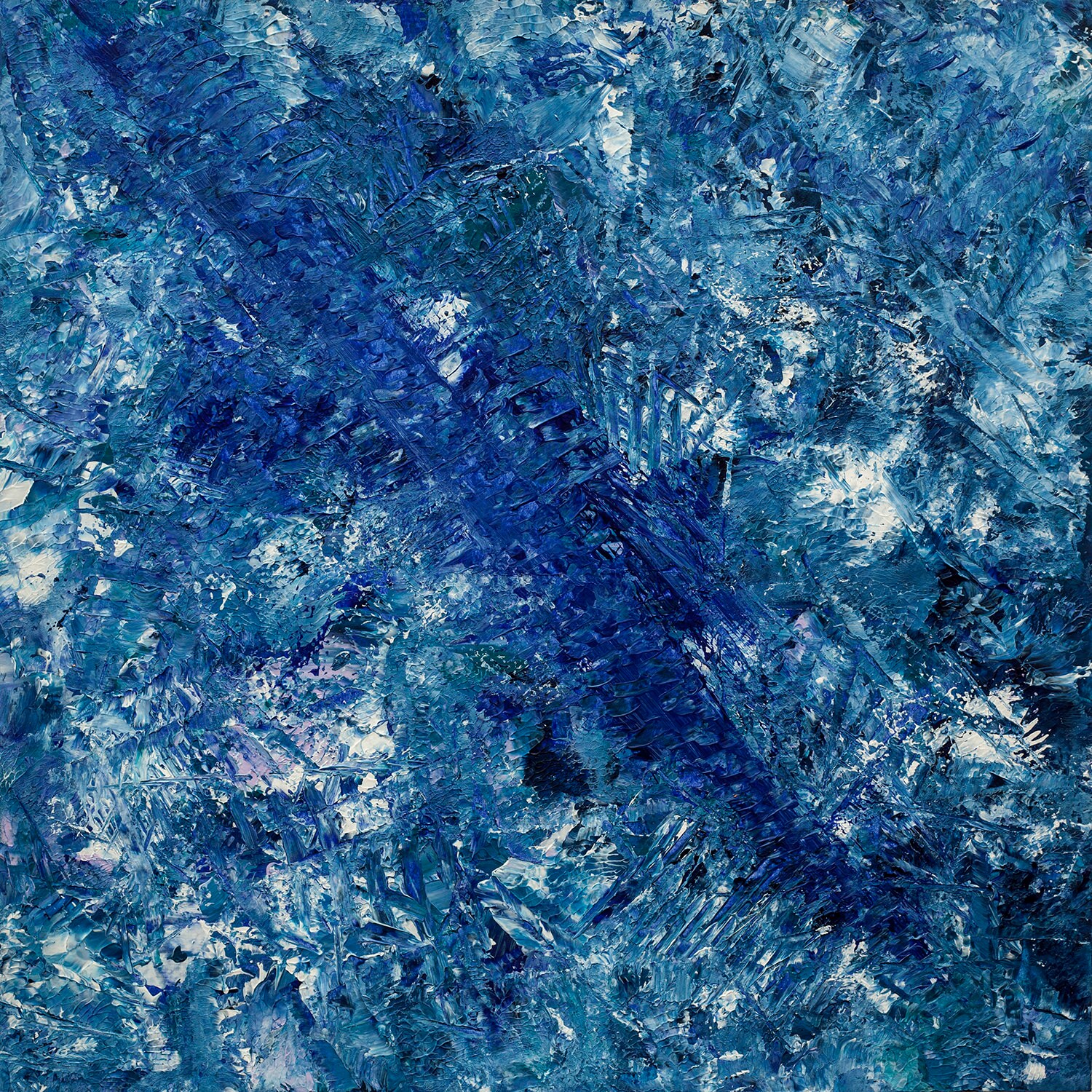 Blue Painting Print, Abstract Wall Art, Fine Art, Acrylic Painting