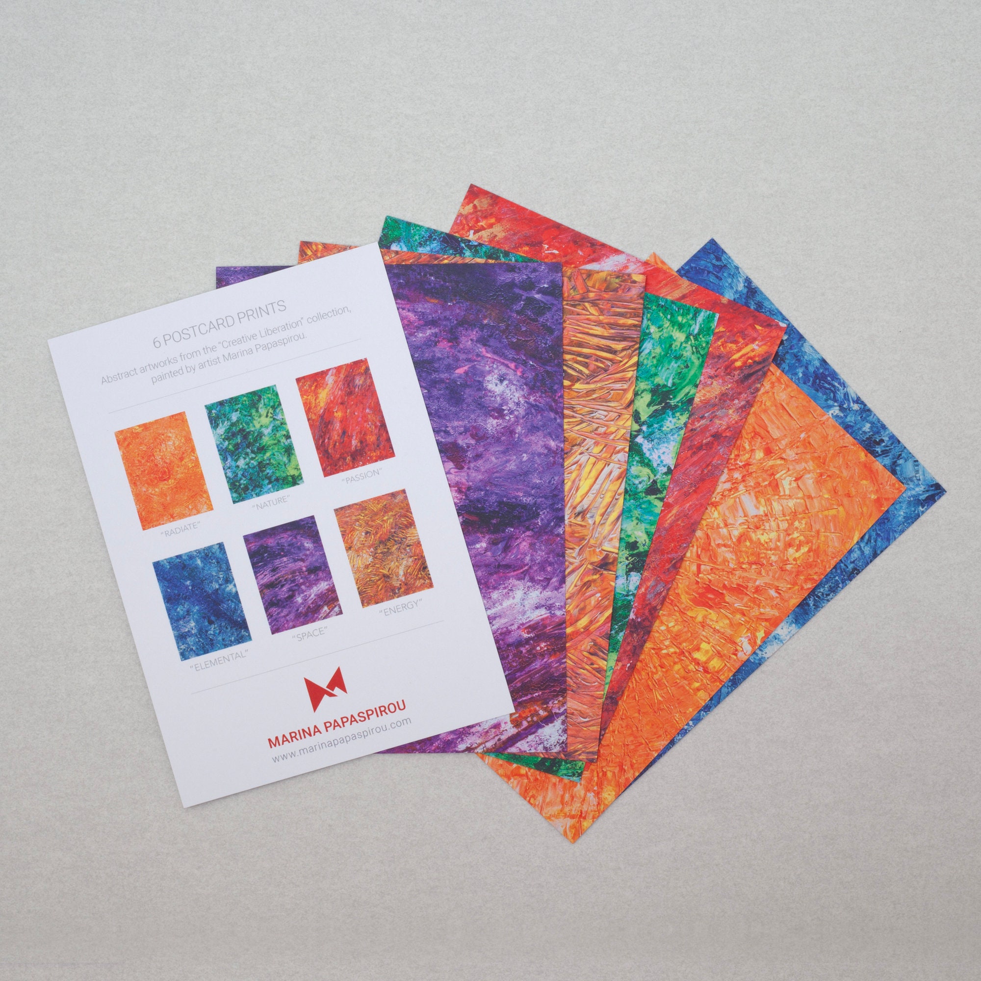 6 Abstract art postcards Set of 6 small prints Abstract art Etsy