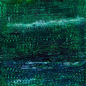Green Abstract Art Print: Modern Acrylic Painting