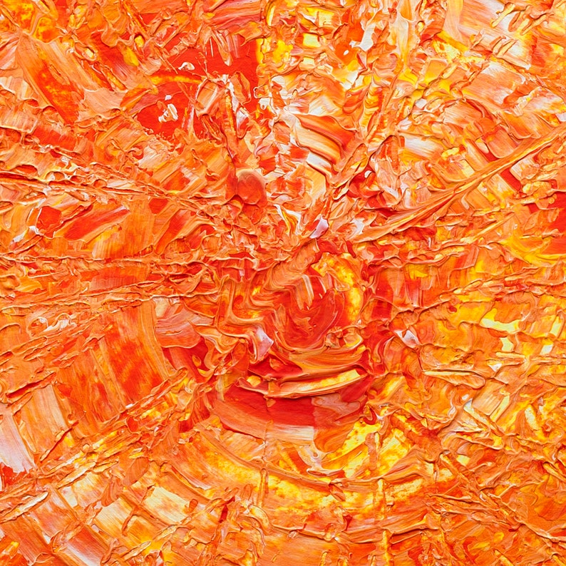 ORANGE Abstract Art Prints and Acrylic Painting, Modern Art Print, Wall