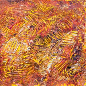ENERGY Abstract Art Print: Modern Orange Yellow Acrylic Painting