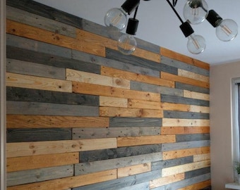 1sqm Boards/Planks for wall cladding panelling t Grey - Anthracite - Oak - Natural  Ready to use .All planks the same dimensions.