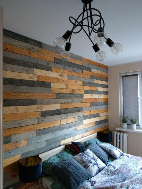 Grey Anthracite Oak Wood Wall Panelling Kit - 1sqm