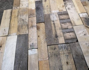 Natural Reclaimed Planks - Wooden Tiles - Rustic Charm | Set of 40