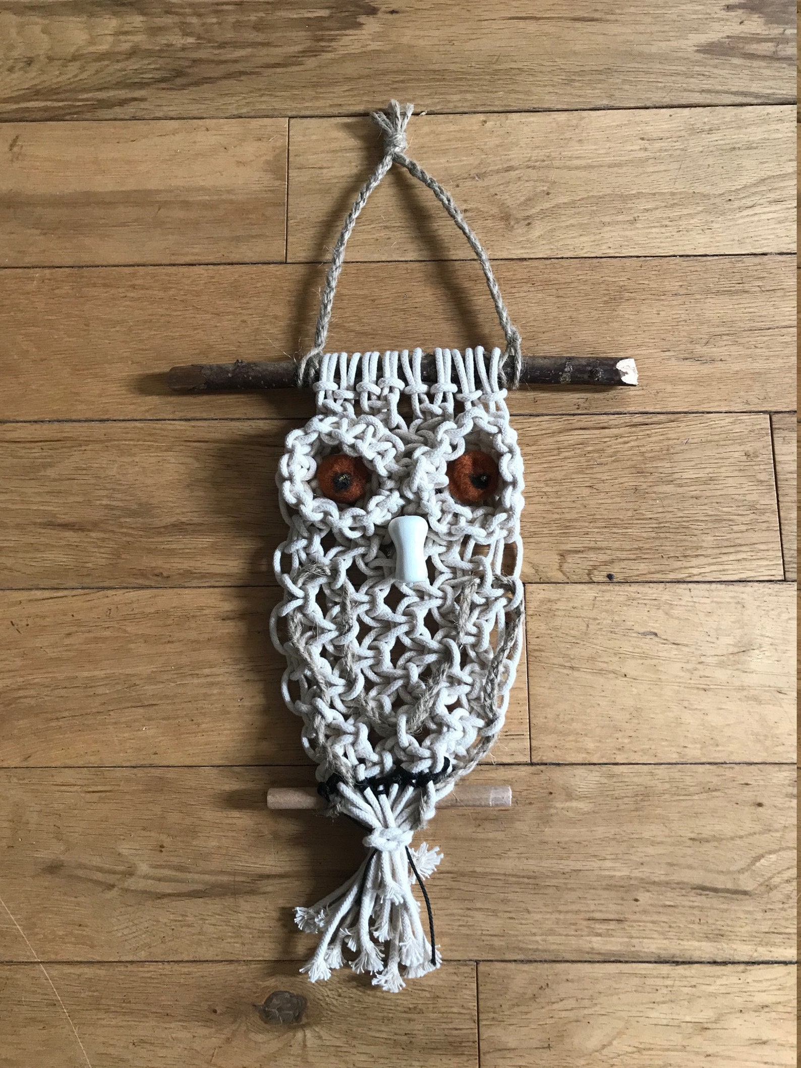 Small Macrame Owl. Macrame wall hanging. Bird of Prey themed | Etsy