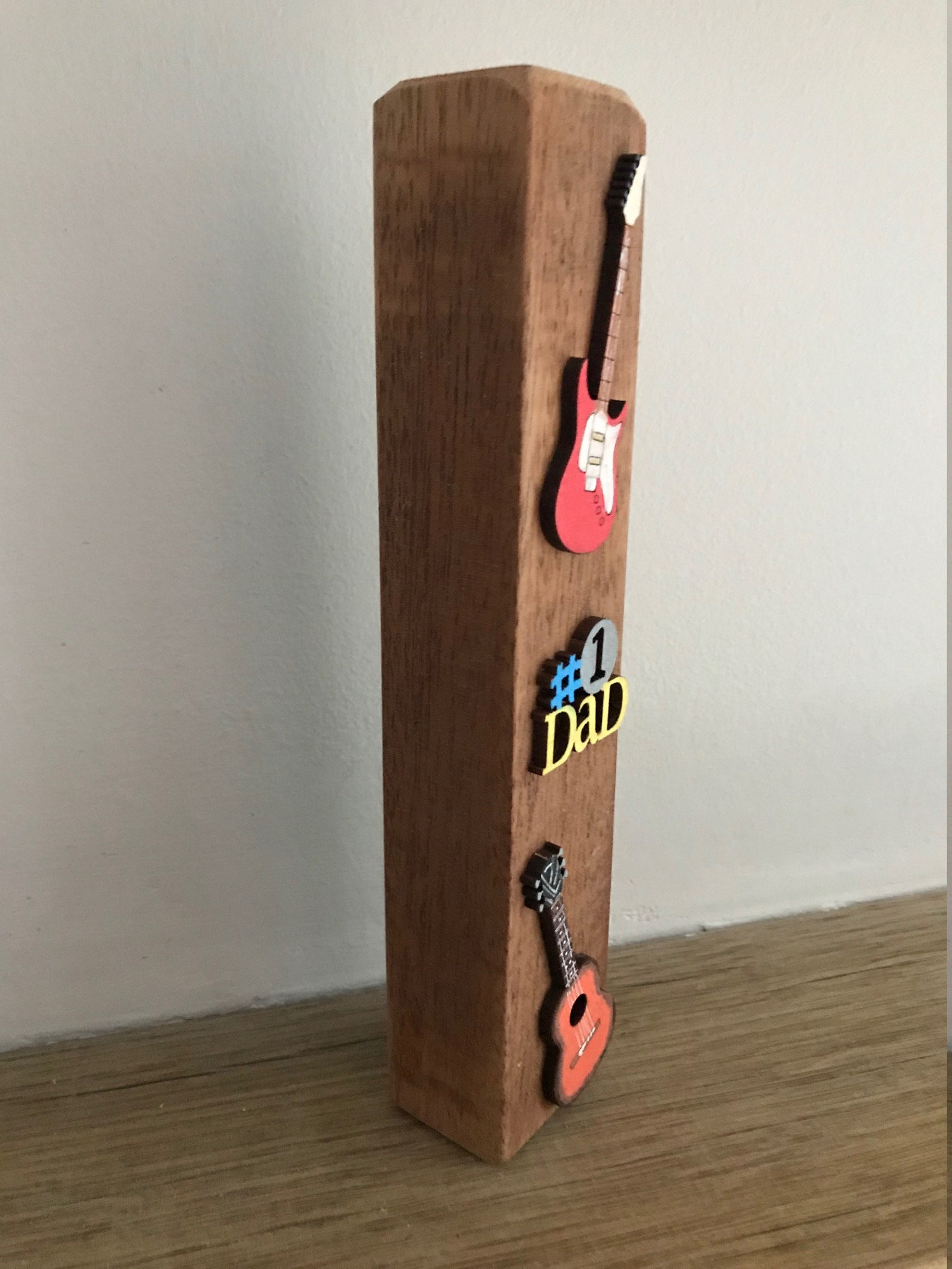 Music themed 1 Dad wooden ornament. Gift for Father's Etsy