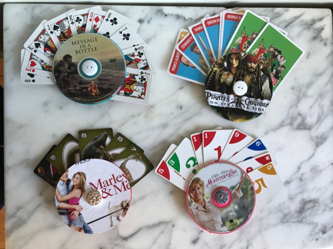 Movie Themed Playing Card Holder. Upcycled Dvd's. No More Etsy UK