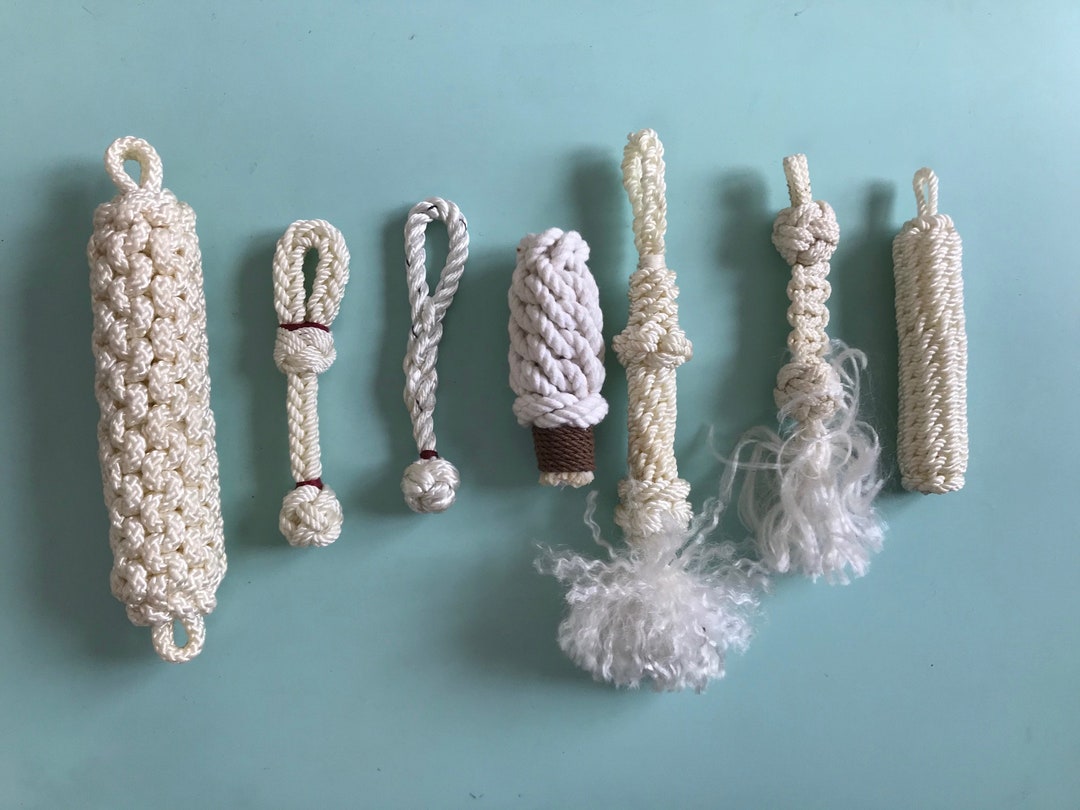 Handmade Rope Bell Pulls/keyrings. Different Style Knotwork. Hand Tied