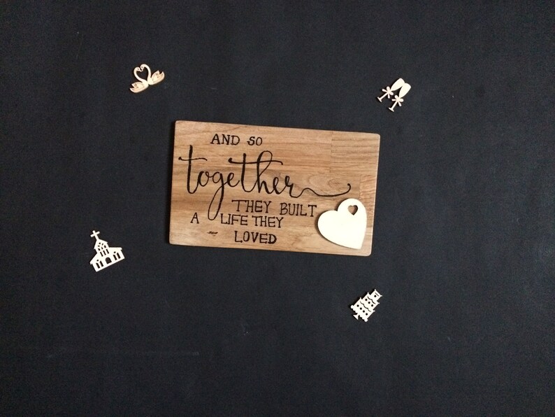 Romantic wooden plaque. Wedding Gift Anniversary memento. Etsy