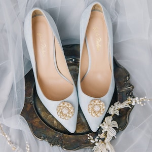 Wedding shoes • white wedding shoes • bridal shoes • wedding heels • mint shoes • wedding shoes for bride • bridal heels • bridal wedding