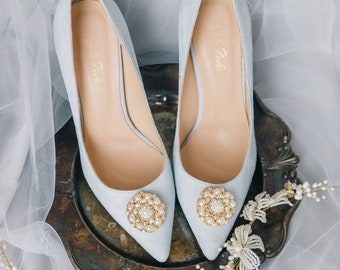 Wedding shoes • white wedding shoes • bridal shoes • wedding heels • mint shoes • wedding shoes for bride • bridal heels • bridal wedding