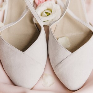 Wedding shoes white wedding shoes shoes wedding shoes for bride low heel wedding shoes flats flats wedding shoes wedding dress image 7