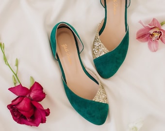 dark green heels for wedding