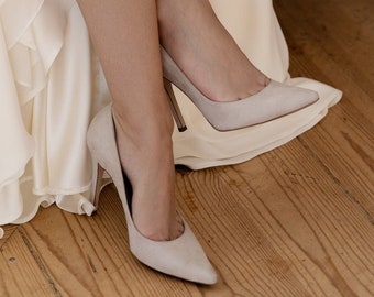 Wedding heel • shoes for bride • beige heel bride • brautkleider • wedding pumps • gift for her • bridal heels • elopement wedding