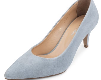 Light blue suede wedding pumps, Bridal Heels, Woman Wedding Shoes, Shoes for Bride, gift for her, Wedding Heels, Something blue