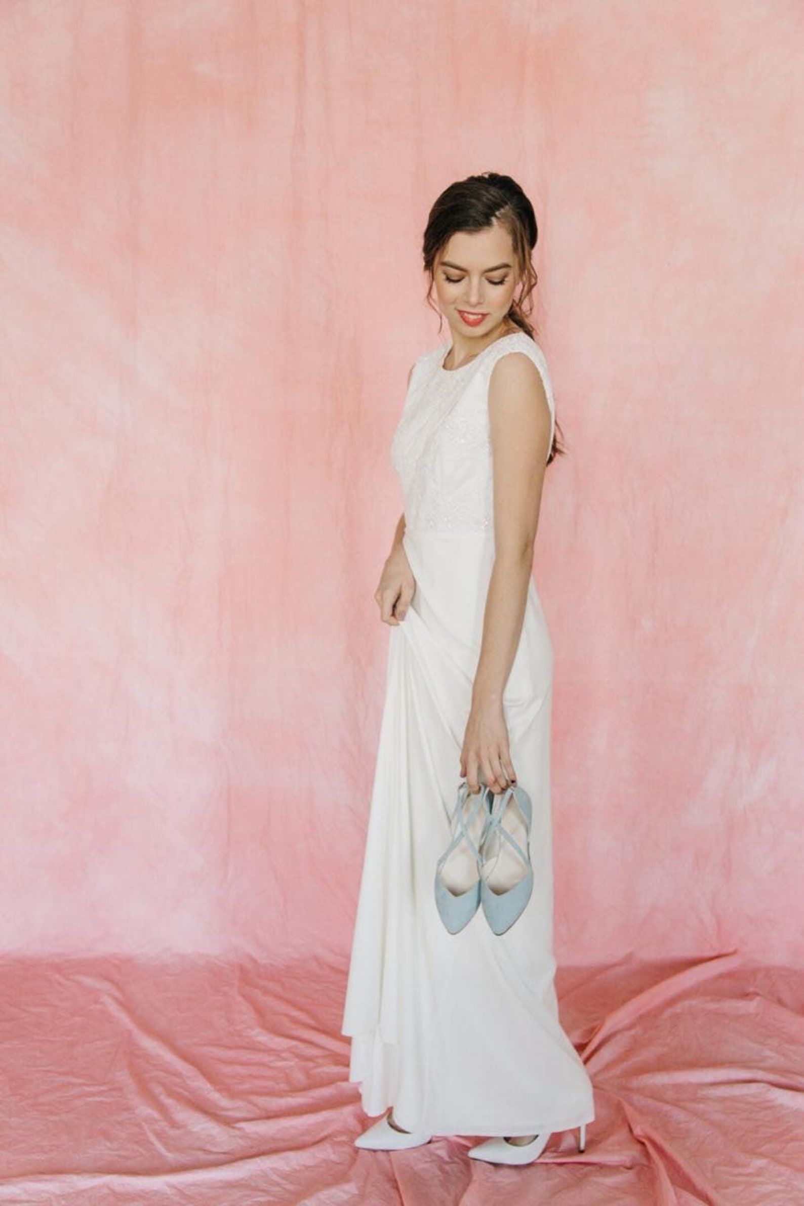wedding shoes, blue wedding shoes, bridal ballet flats, low wedding shoes, bridal flats, wedding flats, silver flats, ballet fla